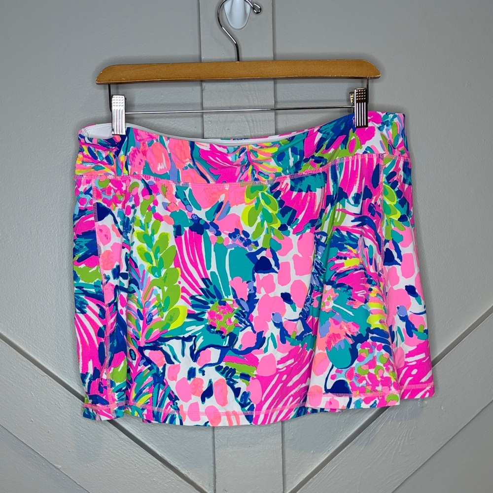 Lilly Pulitzer Meryl Luxletic Gumbo Limbo Aila Skort Skirt Women XL Athleisure - Picture 5 of 13